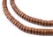 The Bead Chest Light Brown Disk Natural Wood Beads (4x8mm): Organic Eco-Friendly Wooden Bead Strand for DIY Jewelry, Crafts, Necklace and Bracelet Making